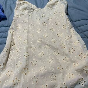 Cream Eyelet Sundress